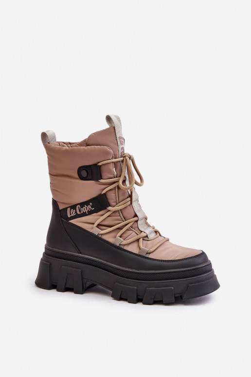 Botas de nieve beiges para mujer Lee Cooper LCJ-24-47-3143