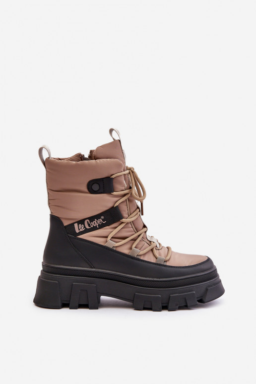 Botas de nieve beiges para mujer Lee Cooper LCJ-24-47-3143