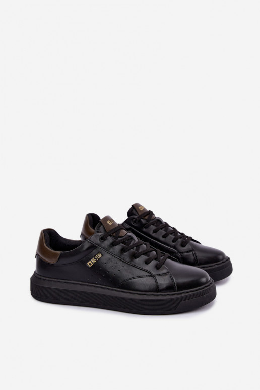 Zapatillas negras para hombre con plataforma Big Star UU174291