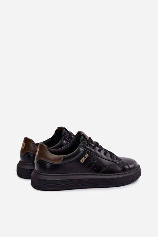 Zapatillas negras para hombre con plataforma Big Star UU174291