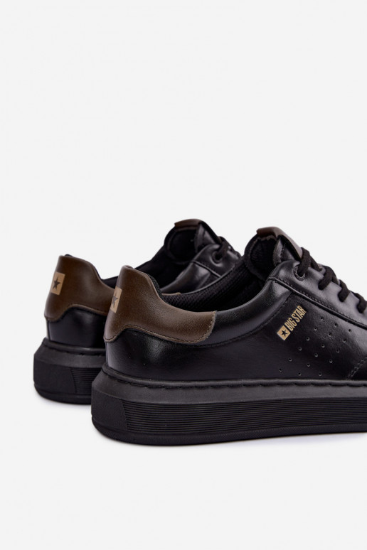 Zapatillas negras para hombre con plataforma Big Star UU174291