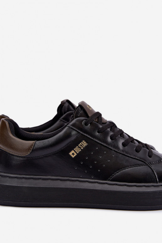 Zapatillas negras para hombre con plataforma Big Star UU174291