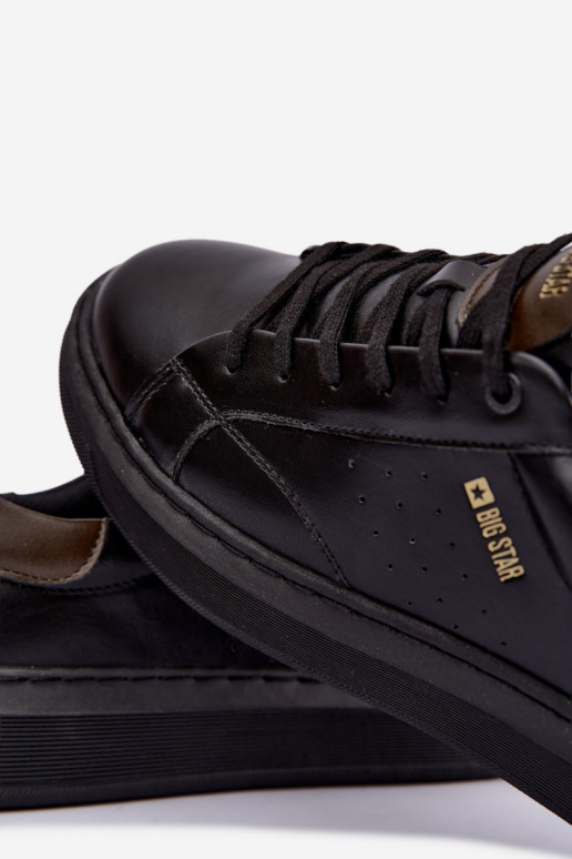 Zapatillas negras para hombre con plataforma Big Star UU174291