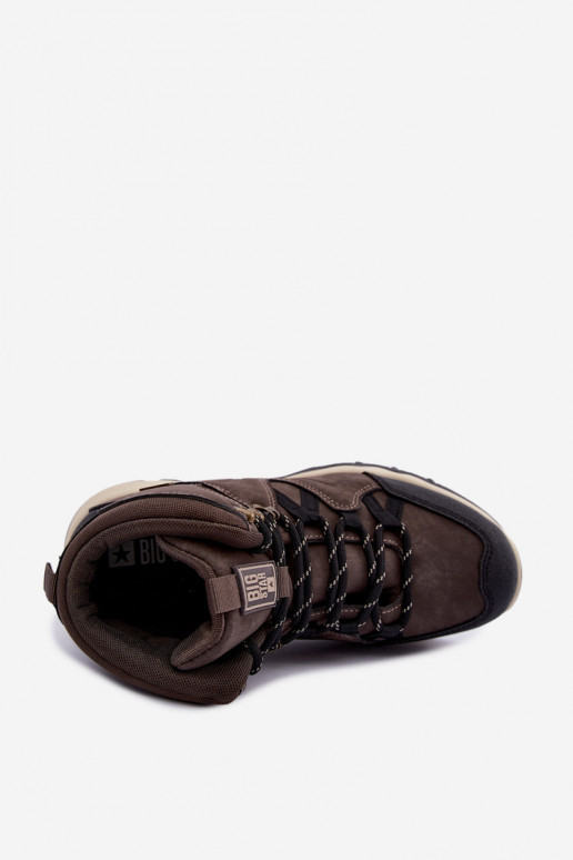 Botas de senderismo marrones oscuras para hombre Big Star UU174183 HI-Poly System