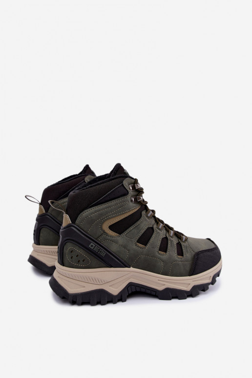 Botas de senderismo verdes aisladas para hombre Big Star UU174315