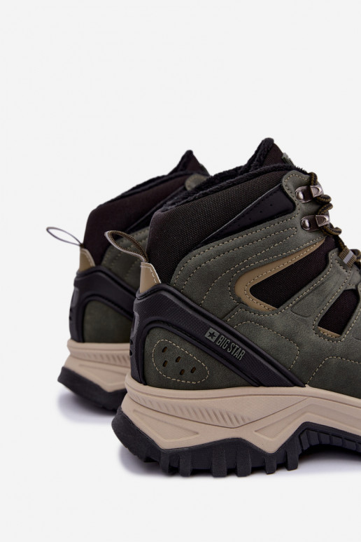Botas de senderismo verdes aisladas para hombre Big Star UU174315
