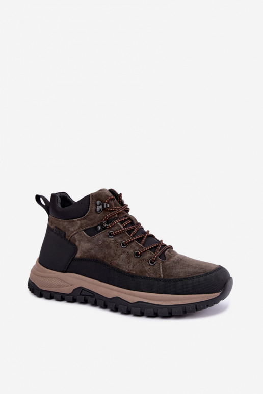Botas marrones oscuras aisladas para hombre de ante sintético Big Star UU174248