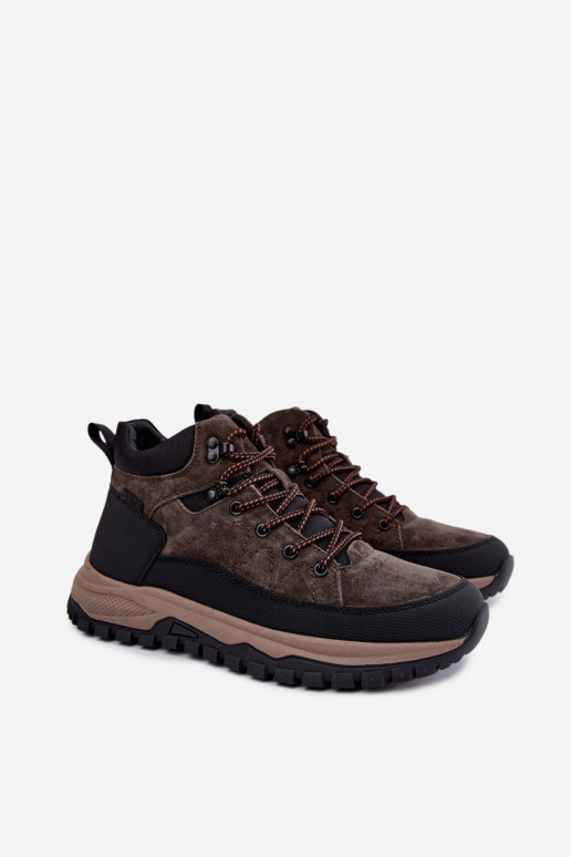Botas marrones oscuras aisladas para hombre de ante sintético Big Star UU174248