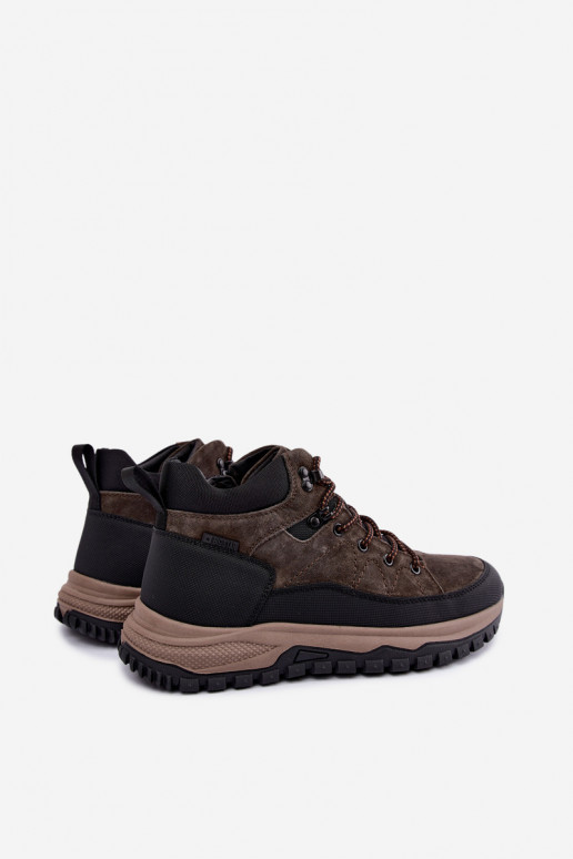 Botas marrones oscuras aisladas para hombre de ante sintético Big Star UU174248