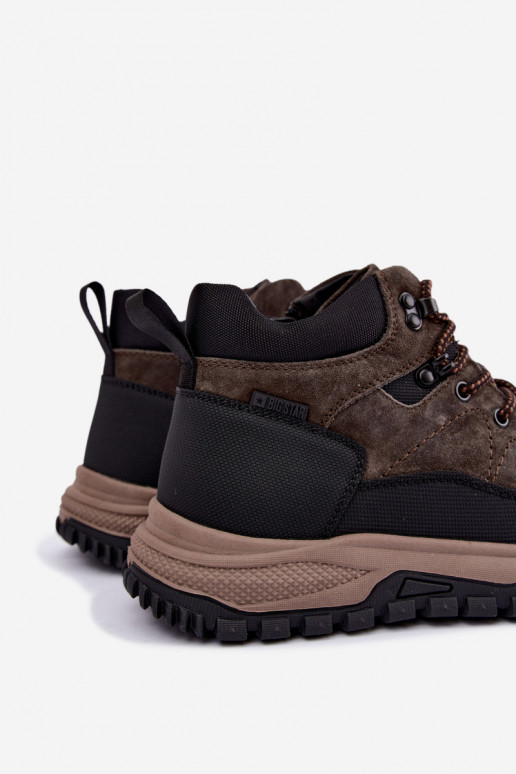 Botas marrones oscuras aisladas para hombre de ante sintético Big Star UU174248