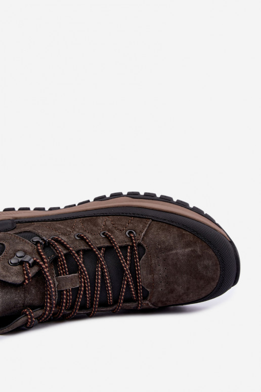 Botas marrones oscuras aisladas para hombre de ante sintético Big Star UU174248