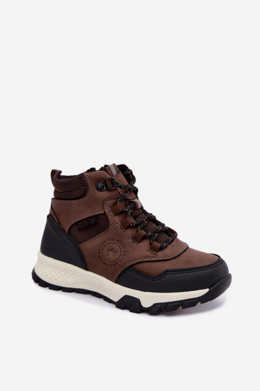 Botas marrones oscuras aisladas para niños Big Star UU374003
