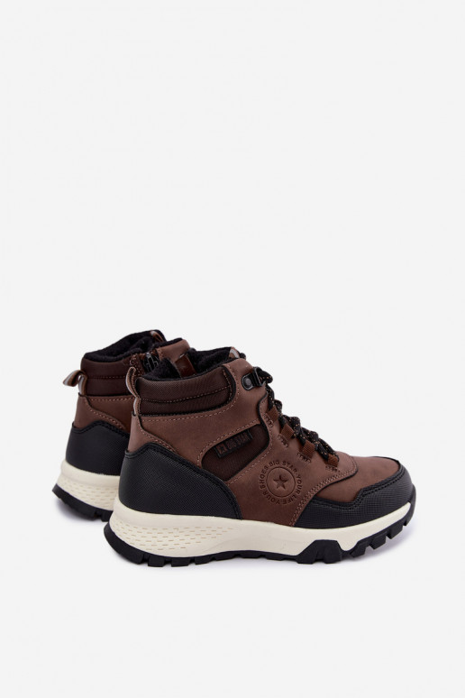 Botas marrones oscuras aisladas para niños Big Star UU374003