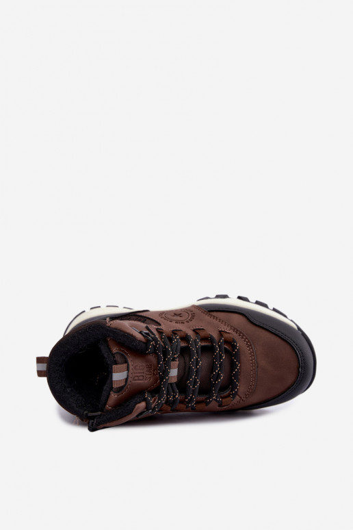 Botas marrones oscuras aisladas para niños Big Star UU374003