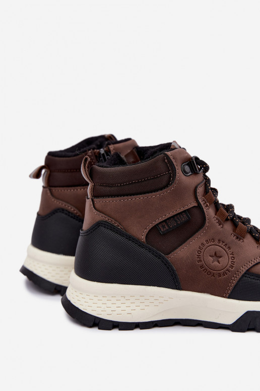 Botas marrones oscuras aisladas para niños Big Star UU374003