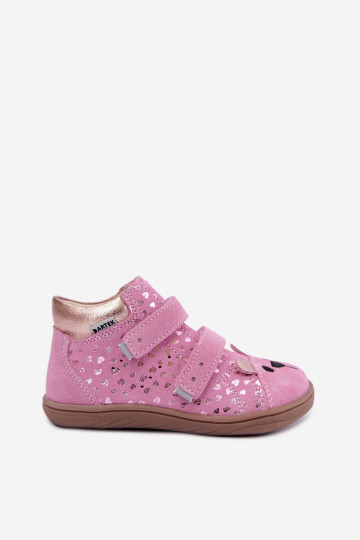 Zapatos rosas para niños con corazones Bartek 8631965 2