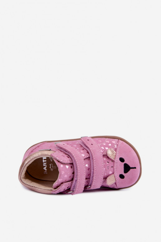 Zapatos rosas para niños con corazones Bartek 8631965