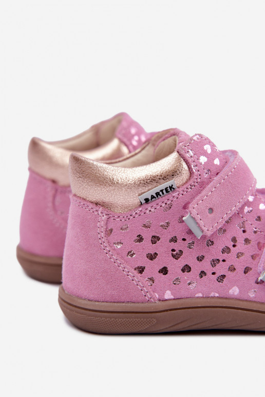 Zapatos rosas para niños con corazones Bartek 8631965