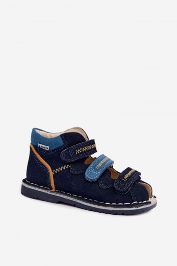 Sandalias para mujeres para niños Bartek 8920061 en azul oscuro
