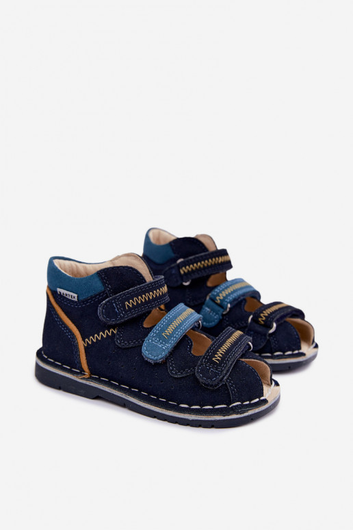 Sandalias para mujeres para niños Bartek 8920061 en azul oscuro