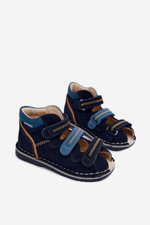 Sandalias para mujeres para niños Bartek 8920061 en azul oscuro