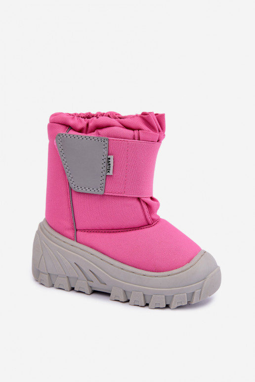 Botas de nieve para niños con cierres adhesivos Bartek 11626012 en rosa