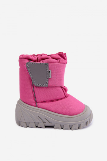 Botas de nieve para niños con cierres adhesivos Bartek 11626012 en rosa 2