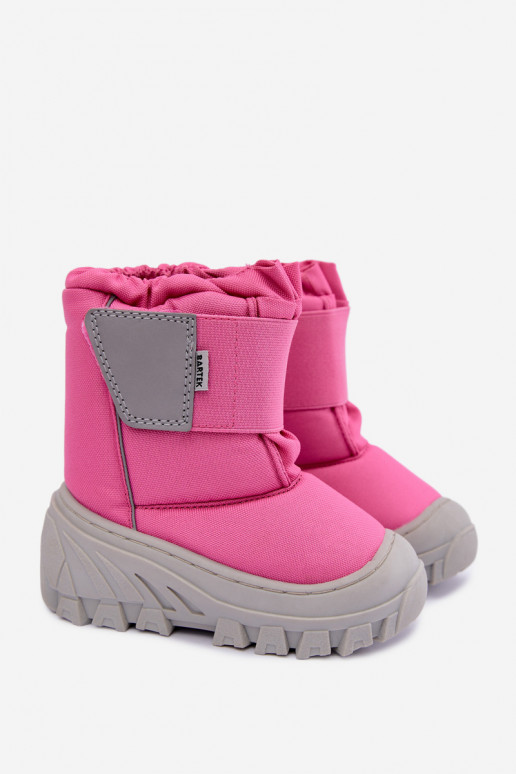 Botas de nieve para niños con cierres adhesivos Bartek 11626012 en rosa