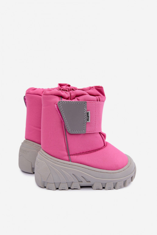 Botas de nieve para niños con cierres adhesivos Bartek 11626012 en rosa