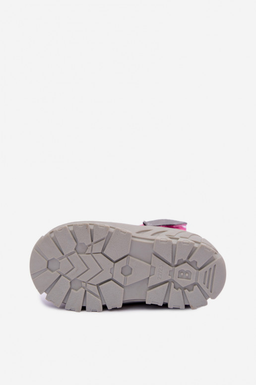 Botas de nieve para niños con cierres adhesivos Bartek 11626012 en rosa