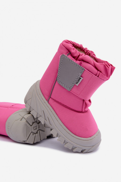 Botas de nieve para niños con cierres adhesivos Bartek 11626012 en rosa