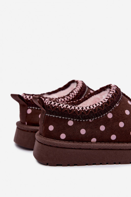 Botas de nieve para niños con patrones de chocolate y guisantes Ysmerine