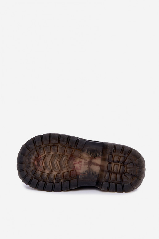 Botines para niños forrados con efecto charol, de cuero sintético, con cremalleras, negros Omua