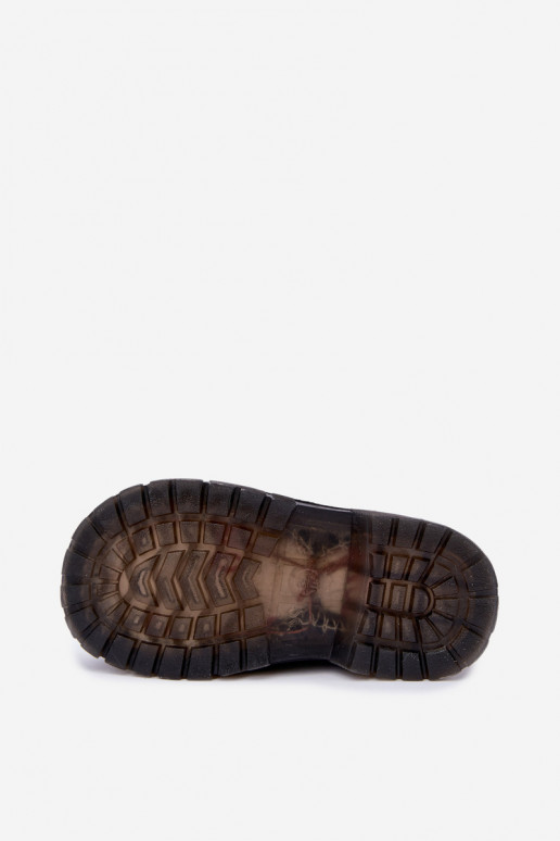 Botines para niños forrados con efecto charol, con corazones, negros Keralyn