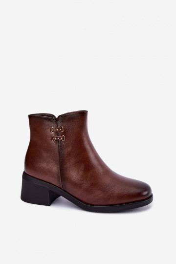 calentamiento Botas de mujer reloj color marrón Delmira