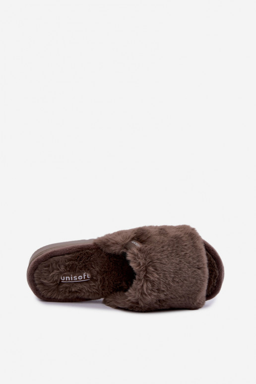 chanclas de mujer con pelo en color gris Loraline