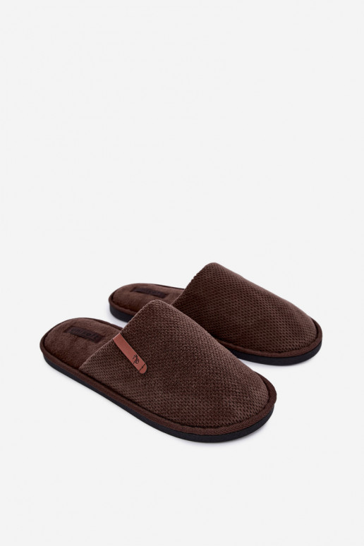 zapatillas de casa para hombres en color marrón Dervan