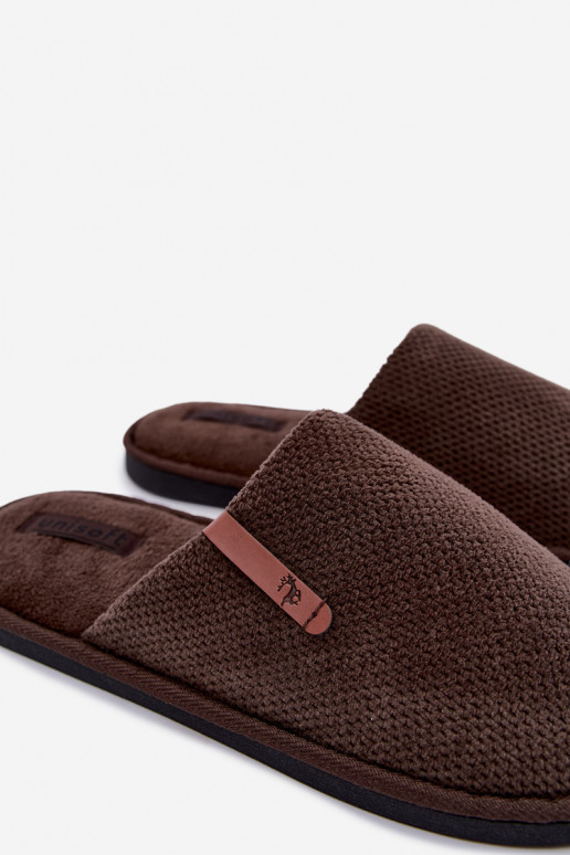 zapatillas de casa para hombres en color marrón Dervan