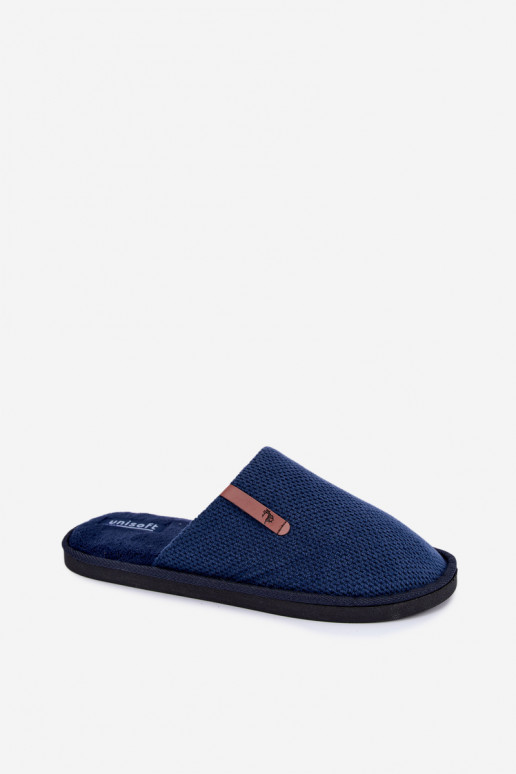 zapatillas de casa para hombres en color azul oscuro Dervan
