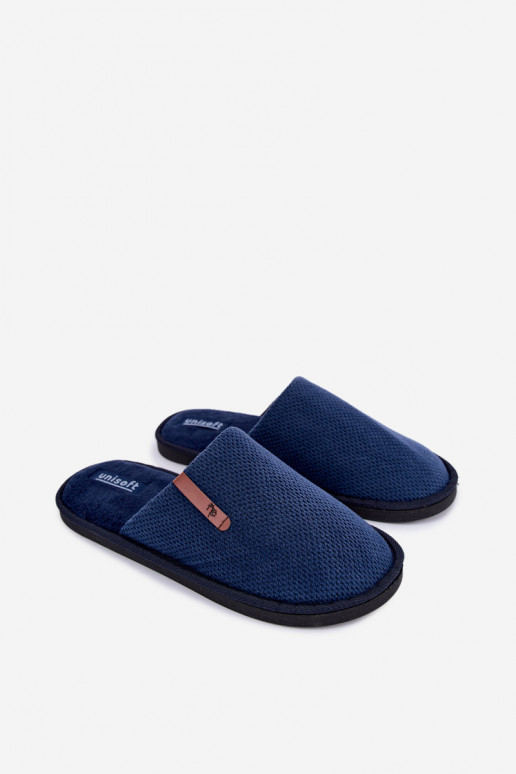 zapatillas de casa para hombres en color azul oscuro Dervan