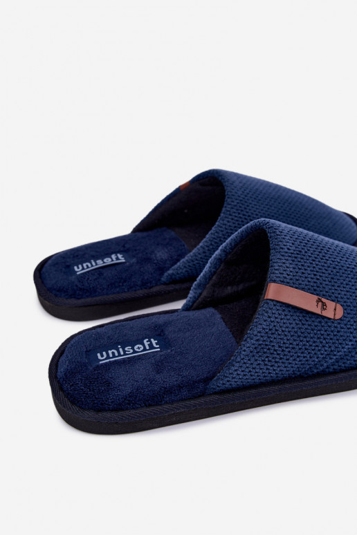 zapatillas de casa para hombres en color azul oscuro Dervan