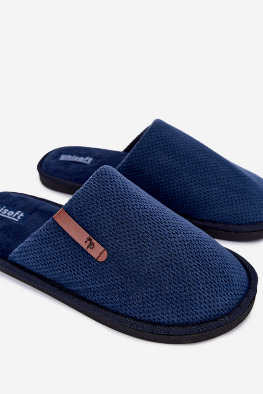 zapatillas de casa para hombres en color azul oscuro Dervan