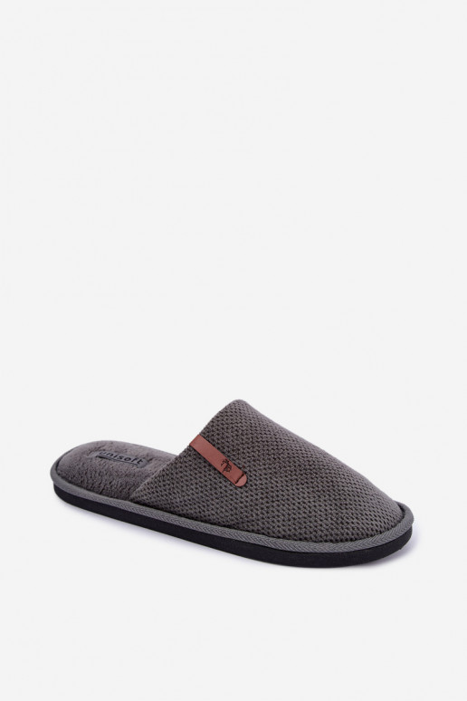 zapatillas de casa para hombres en color gris Dervan