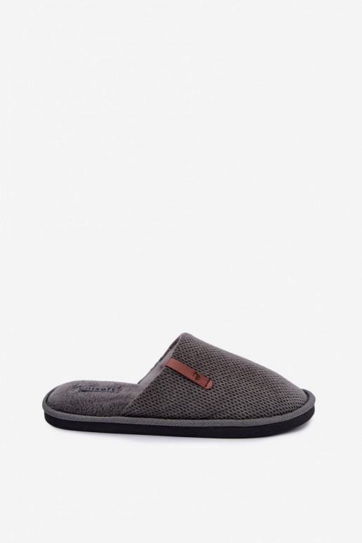 zapatillas de casa para hombres en color gris Dervan