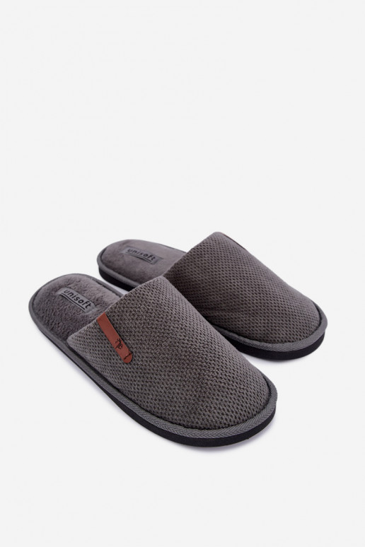 zapatillas de casa para hombres en color gris Dervan