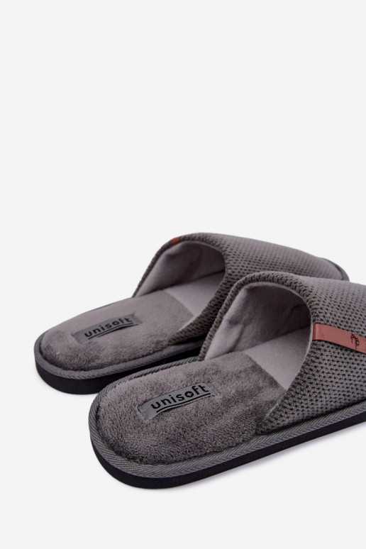 zapatillas de casa para hombres en color gris Dervan