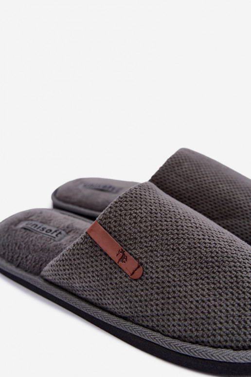 zapatillas de casa para hombres en color gris Dervan