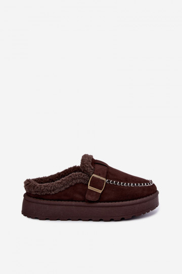 botas de nieve para mujer con hebillas en color chocolate Saldora 2