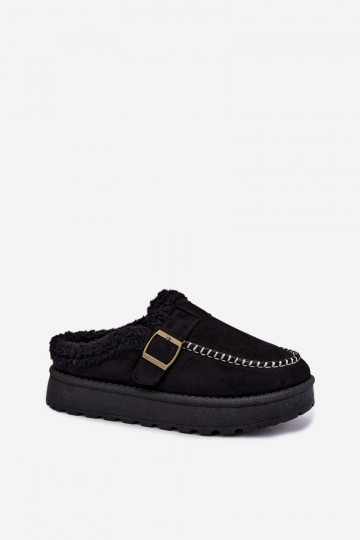 botas de nieve para mujer con hebillas en color negro Saldora