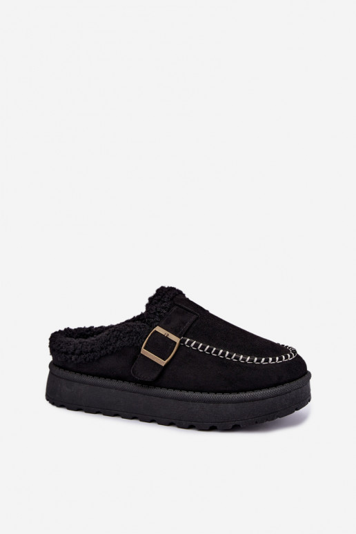 botas de nieve para mujer con hebillas en color negro Saldora